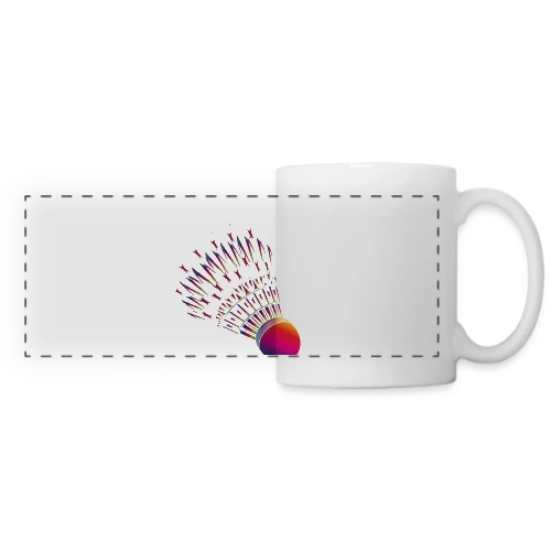 Volant de Badminton Vibrant - Mug panoramique contrasté et blanc