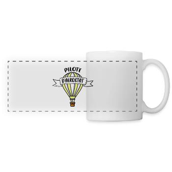 Pilote d'aérostat - Mug panoramique contrasté et blanc - blanc - Devant