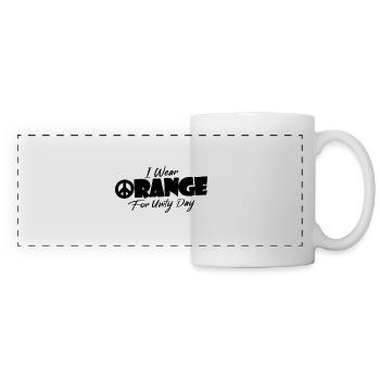 Contre l’intimidation en milieu de travail Soyez bien conciliant - Mug panoramique contrasté et blanc - blanc - Devant