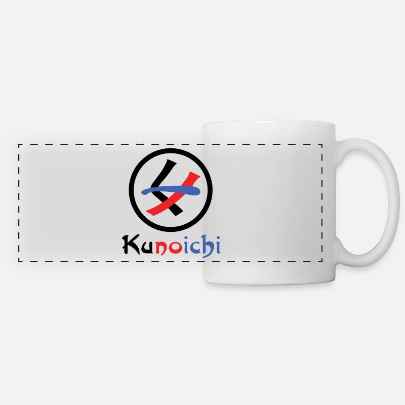 Female Ninja Kunoichi くノ一 - Panoramic Mug - white