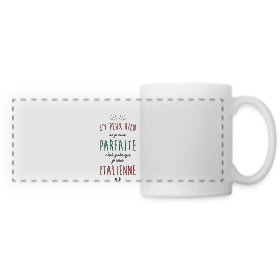 Maquette de Mug panoramique contrasté et blanc « Fierté Italienne » à imprimer et personnaliser