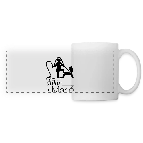 T-shirt "Futur Marié" : Prêt pour le Grand Jour - Mug panoramique contrasté et blanc