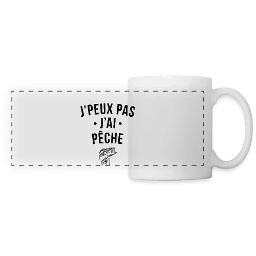 J'peux Pas, J'ai Pêche ! - Mug panoramique contrasté et blanc