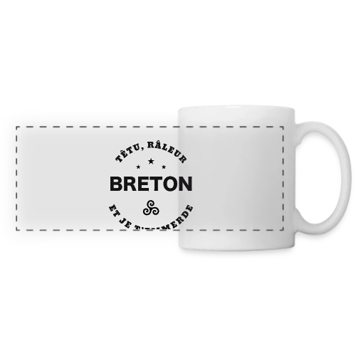 Breton Têtu et Râleur - Mug panoramique contrasté et blanc