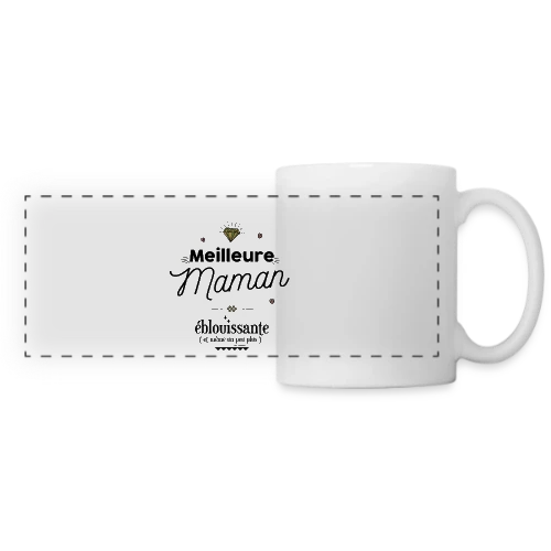 Maman Éblouissante : La Plus Belle des Lumières - Mug panoramique contrasté et blanc