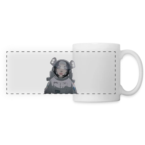 Astronaute Féminine Espace - Mug panoramique contrasté et blanc