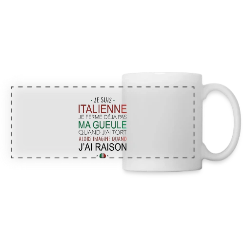 T-shirt "Italienne : Ma Voix, Ma Loi" - Mug panoramique contrasté et blanc