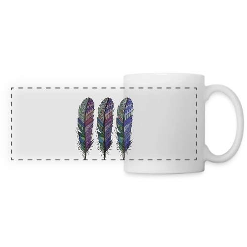 L'Envol des Plumes - Mug panoramique contrasté et blanc