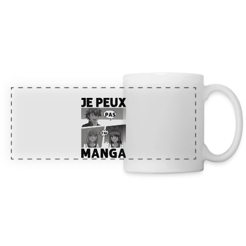 Je peux pas, j'ai manga : l'excuse parfaite pour les Otakus - Mug panoramique contrasté et blanc