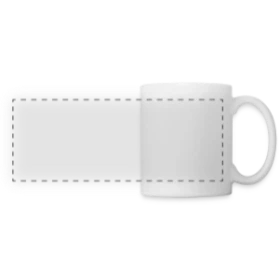 Maquette de Mug panoramique contrasté et blanc « Cyber Girl Tsundere Manga : Buste Cyborg Féminin » à imprimer et personnaliser