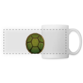 Maquette de Mug panoramique contrasté et blanc « Carapace de Tortue Stylisée » à imprimer et personnaliser
