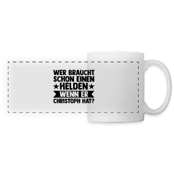 Prénom Chris Christoph - Mug panoramique contrasté et blanc - blanc - Devant