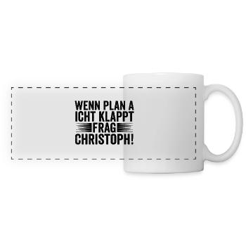 Prénom Chris Christoph - Mug panoramique contrasté et blanc - blanc - Devant