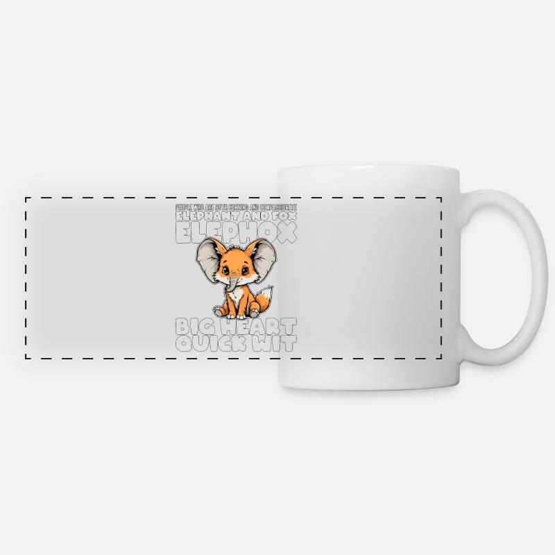 BIG HEART QUICK WIT - ELEPHANT AND FOX - ELEPHOX - Panoramic Mug - white