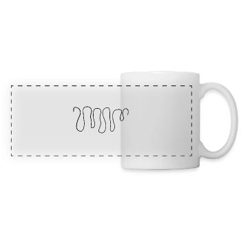 courbe courbe courbe - Mug panoramique contrasté et blanc - blanc - Devant