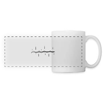 wave line stroke pattern wavy - Panoramic Mug - white - Front