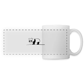 panda animal bear line - Panoramic Mug - white - Front