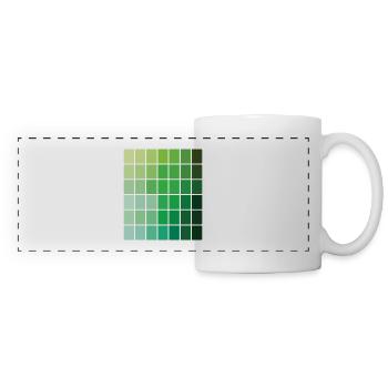 Trendy green color palette - Panoramic Mug - white - Front