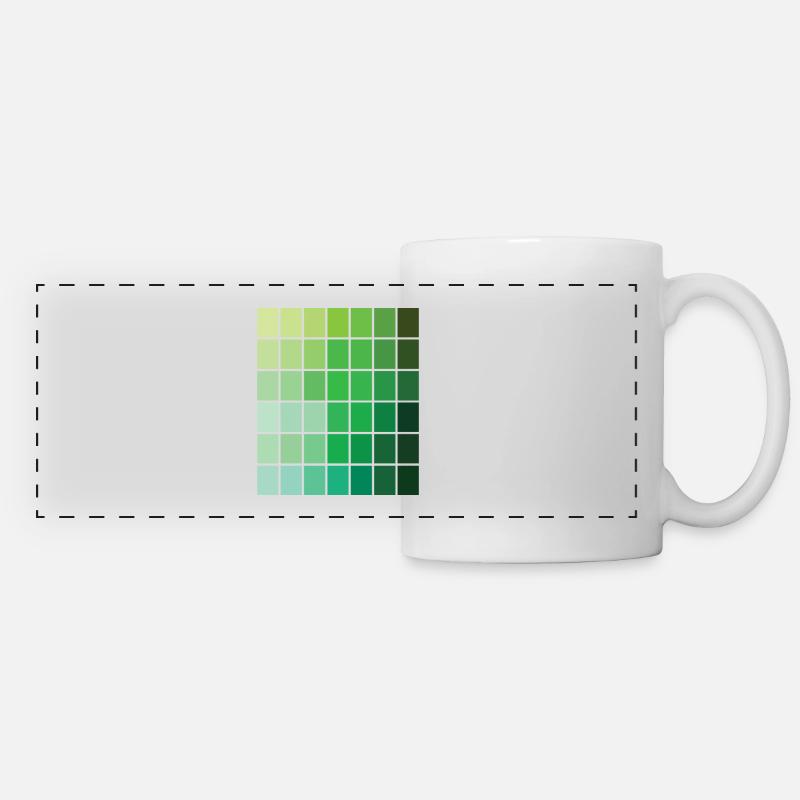 Trendy green color palette - Panoramic Mug - white