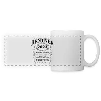 Rentner 2023 lustiger Spruch - Panoramatasse - Weiß - Vorne