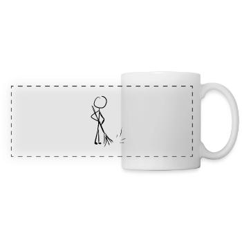 Nettoyant nettoyant - Mug panoramique contrasté et blanc - blanc - Devant