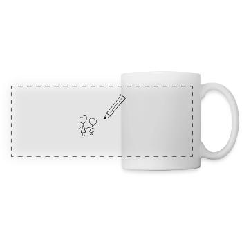 Stylo à dessin - Mug panoramique contrasté et blanc - blanc - Devant