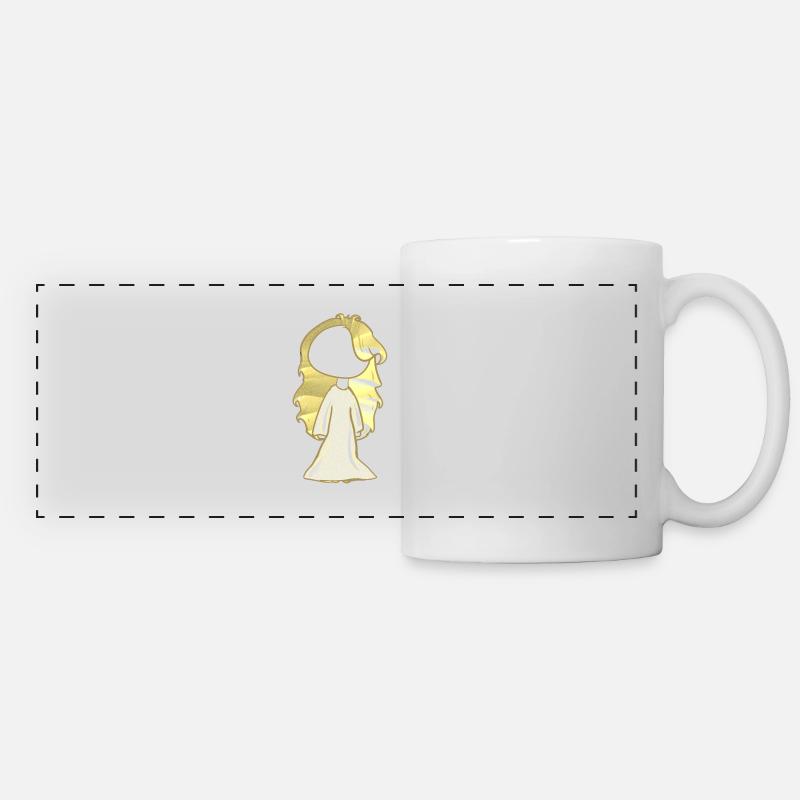 Goldenes Mädchen Gold blond symbol - Panoramatasse - Weiß