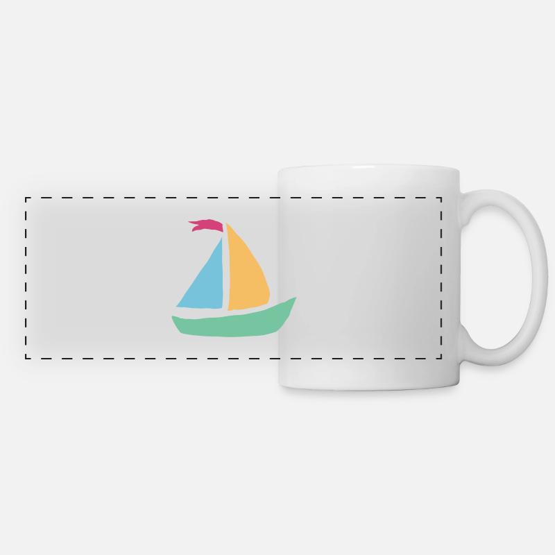 boat Geschenk Boot Schiffboat Geschenk Boot Schiff - Panoramatasse - Weiß