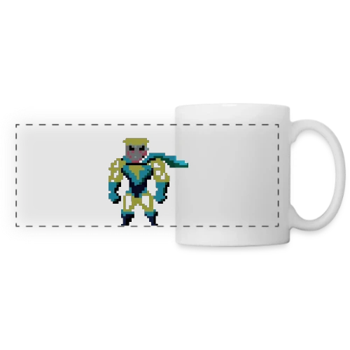 Super-Héros Pixel Franck - Mug panoramique contrasté et blanc