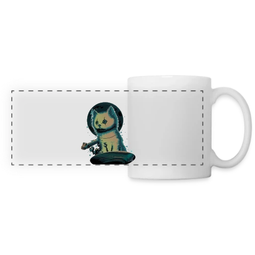 Le Protecteur Félin - Mug panoramique contrasté et blanc