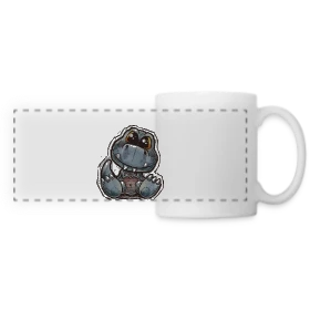 Maquette de Mug panoramique contrasté et blanc « P'tit Dino Mignon » à imprimer et personnaliser