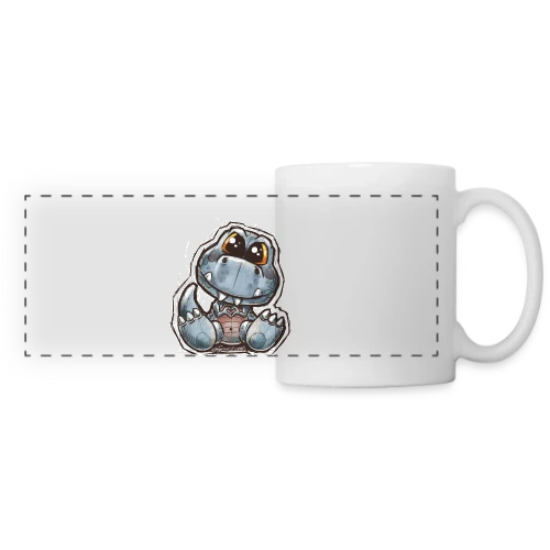 P'tit Dino Mignon - Mug panoramique contrasté et blanc