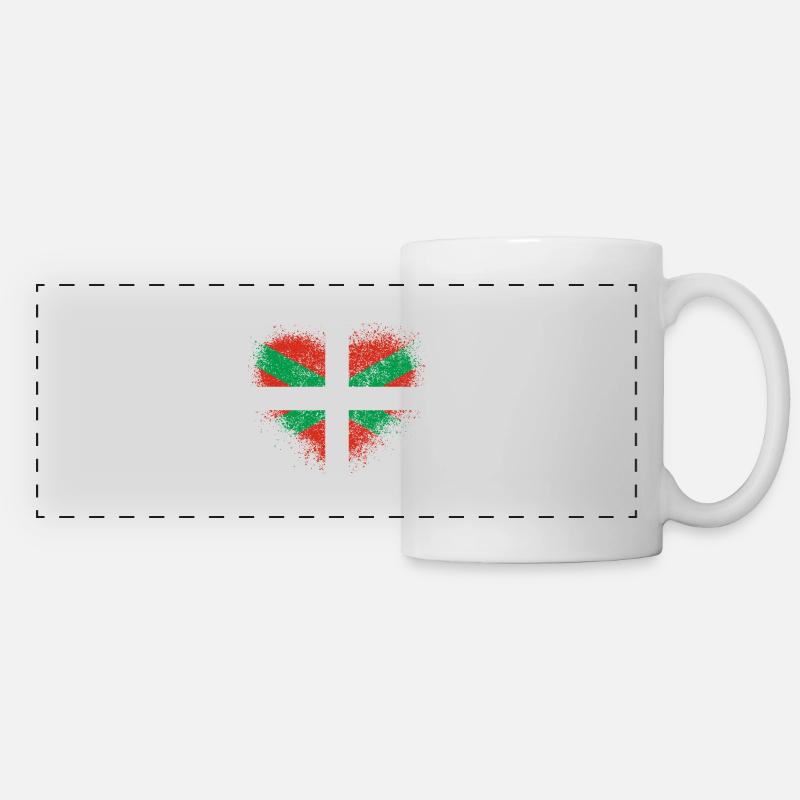 Pays basque - Mug panoramique contrasté et blanc - blanc