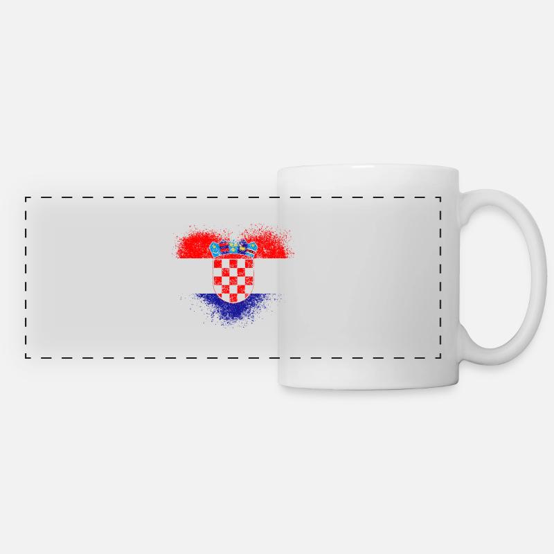 Croatie - Mug panoramique contrasté et blanc - blanc