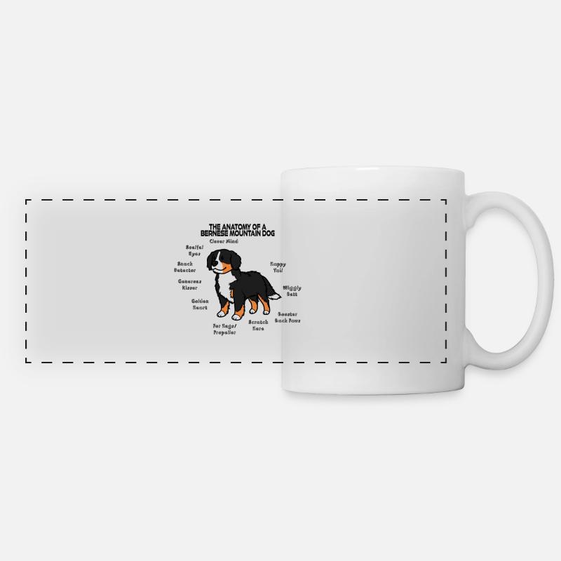 Anatomie Berner Sennenhund - Panoramatasse - Weiß