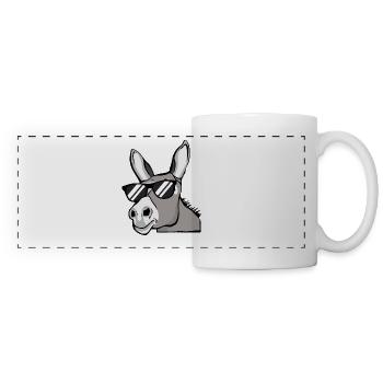 Esel Mit Sonnenbrille Hausesel Farm Tiere Geschenk - Panoramatasse - Weiß - Vorne