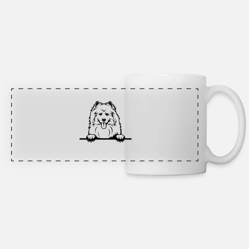 Doux Samoyède - Mug panoramique contrasté et blanc - blanc