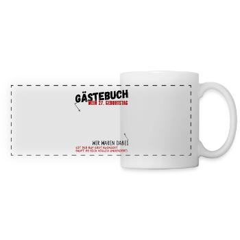 27. Geburtstag Gästebuch 27 Jahre - Panoramatasse - Weiß - Vorne