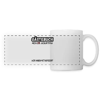 28. Geburtstag 28 Jahre Geburtstagsgeschenk - Panoramatasse - Weiß - Vorne