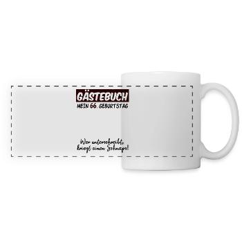 66. Geburtstag 66 Jahre Geburtstagsgeschenk - Panoramatasse - Weiß - Vorne