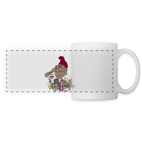 Jardinier Hipster - Mug panoramique contrasté et blanc