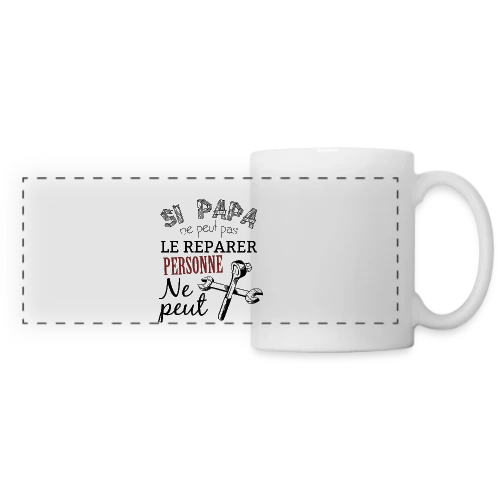 Si Papa ne peut pas le réparer, personne ne peut ! - Mug panoramique contrasté et blanc