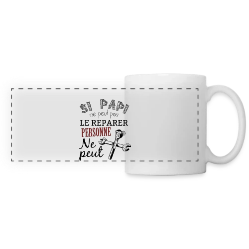 T-shirt Papi Bricoleur - L'Expert des Réparations - Mug panoramique contrasté et blanc