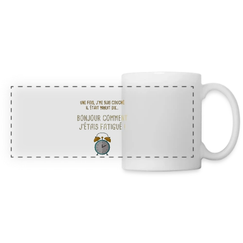 Minuit Dix : L'Heure Fatale du Coucher - Mug panoramique contrasté et blanc