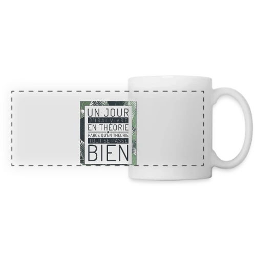 Un Jour J'Irai Vivre en Théorie - Mug panoramique contrasté et blanc
