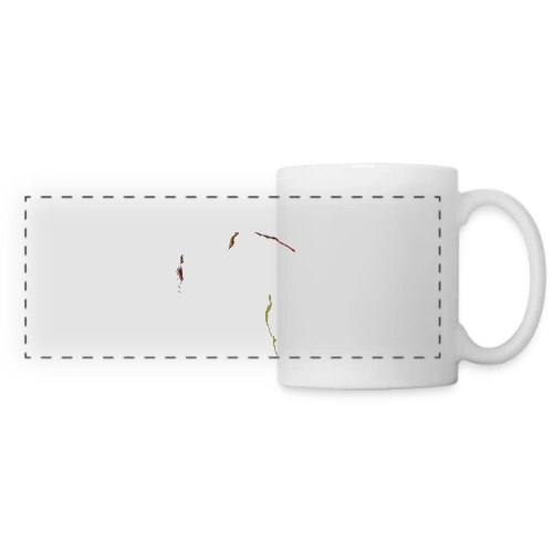 Silhouette Cavalière Abstraite - Mug panoramique contrasté et blanc
