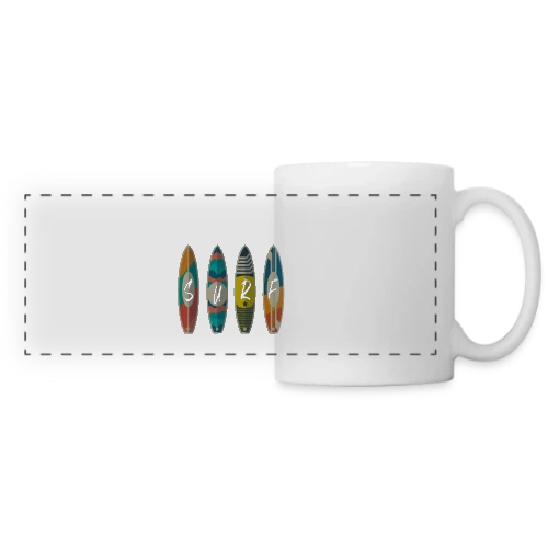 T-shirt Surf : Planche & Soleil | Idée Cadeau Jeunesse - Mug panoramique contrasté et blanc