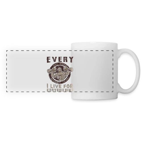 T-Shirt Bodybuilding: La Passion de la Musculation - Mug panoramique contrasté et blanc