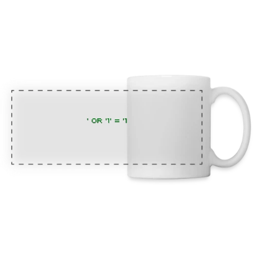 Hacker Pentest SQL Injection - Cybersécurité - Mug panoramique contrasté et blanc