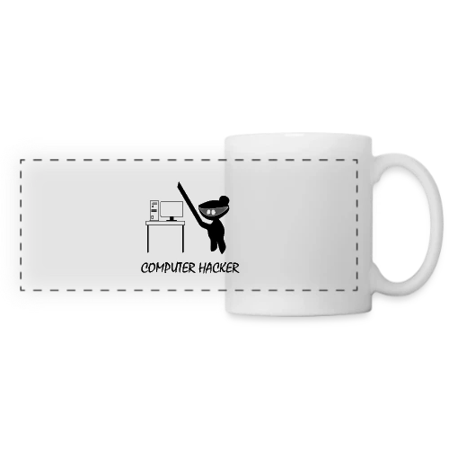 Codeur Ninja | Humour Hacker - Mug panoramique contrasté et blanc